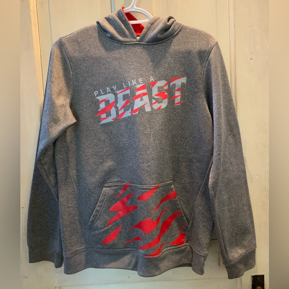 Gray & Red Play Like a Beast Sweatshirt